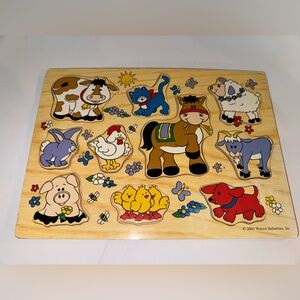 Warren Industries Wooden Animal Puzzle 2005